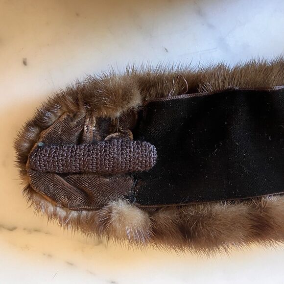 Vintage Mink Fur Women’s Stole Scarf Mink Hat Elegant Glamour 50s Hollywood - Picture 5 of 7